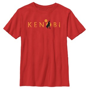 Boy's Star Wars: Obi-Wan Kenobi Silhouette Kenobi Two Suns T-Shirt - 1 of 4