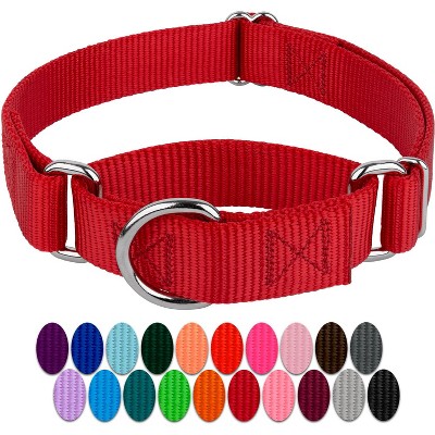 Country Brook Petz 3 8 Inch Red Martingale Heavyduty Nylon Dog Collar Mini Target