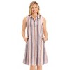 Collections Etc Comfortable Sleeveless Striped Shift Dress - 2 of 4