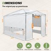 EAGLE PEAK 12'x8' Portable Large Walk-in Greenhouse, Roll-Up Zipper Entry Doors and Side Windows - 2 of 4