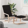 vidaXL Relaxing Chair With Footstool Black - 2 of 4