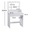 Angel Sar Makeup Vanity Desk with Mirror and Lights, Small Vanity Black Vanity Table - 2 of 4