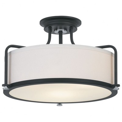 Quoizel Lighting Rigel 3 - Light Semi-Flush Mount in  Earth Black