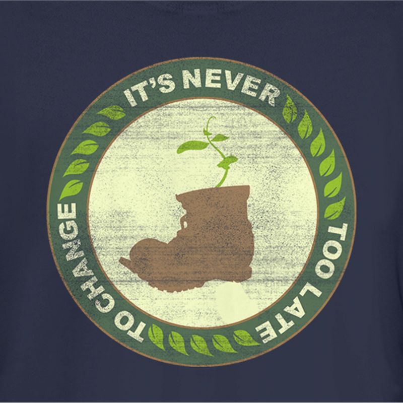 Juniors Womens Wall-E It's Never Too Late to Change T-Shirt, 2 of 5