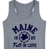 Women's - Instant Message - Maine 1820 Fall in Love Graphic Racerback Tank - 2 of 4