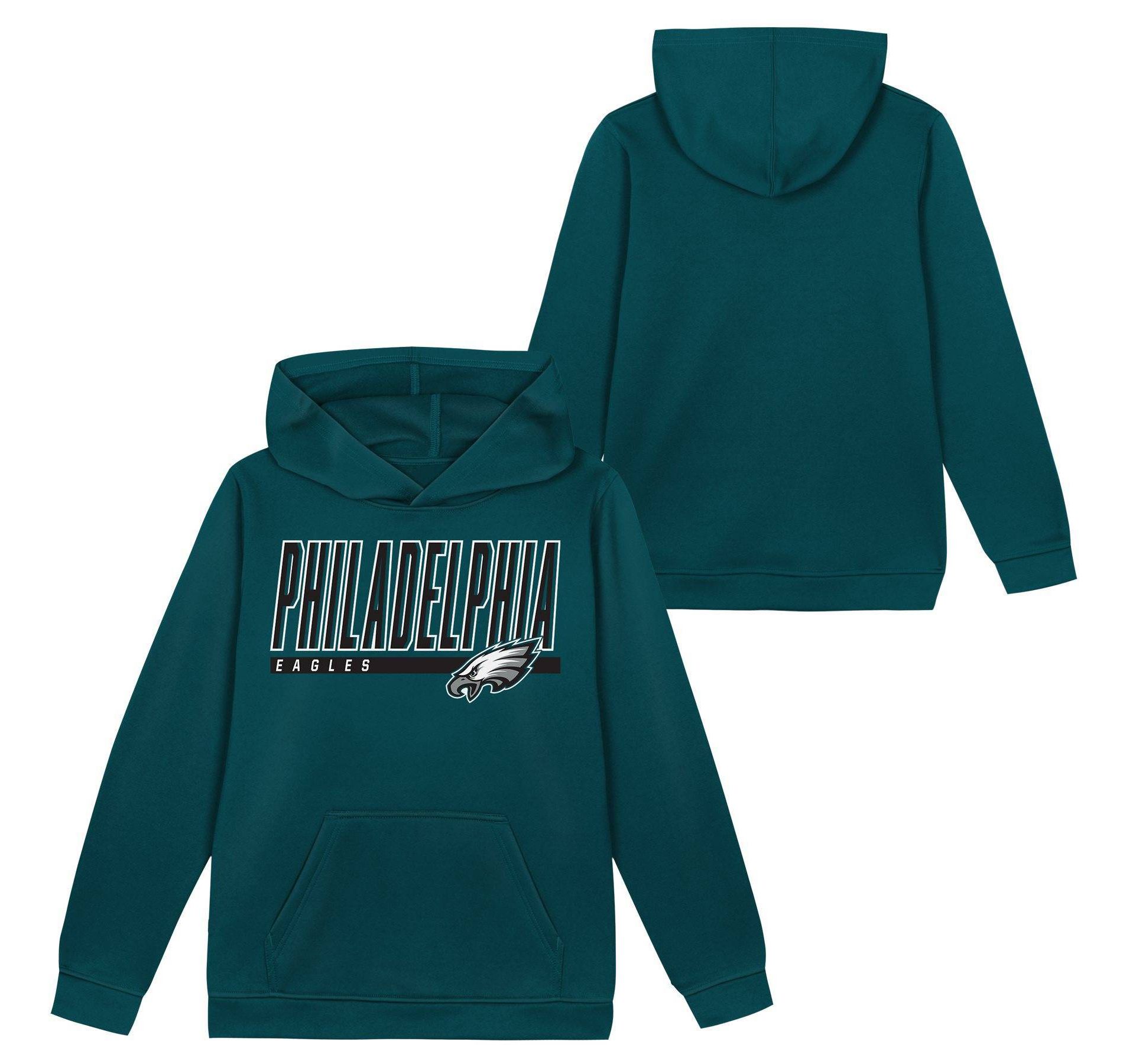 NFL Philadelphia Eagles Boys' Performance Hooded Sweatshirt