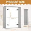 Unique Bargains Acrylic Wall Tabletop Display Floating Single Image Frame - 2 of 4