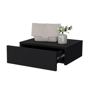 NicBex Floating Nightstand Shelf with Drawer, Modern Night Stand with Sleek Wall-Mounted Design, Floating Bedside Table for Bedroom - 1 of 4