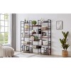 Triple Column 5 Tier Bookshelf, Freestanding Tall Display Shelves, Modern Bookshelves for Bedroom, Living Room and Home Office - 4 of 4