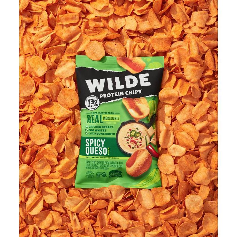 Wilde Brand Protein Chips - Spicy Queso - 4ct, 5 of 9
