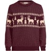 Lands' End Men's Long Sleeve Holiday Snowflake Crewneck Sweater - 3 of 4