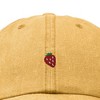 Dalix Lil Strawberry Embroidered Cotton Summer Outdoor Baseball Cap Dad Hat Womens - 2 of 4