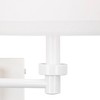 360 Lighting Modern Vero Swing Arm Wall Lamps Set of 2 White Metal Plug-in Light Fixture Hardback Tapered Drum Shade for Bedroom Bedside Living Room - 2 of 4