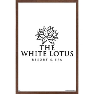 Trends International The White Lotus - Black and White Logo Framed Wall Poster Prints - 1 of 4