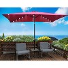 CAVINAS 10x6.5 FT Rectangle Beach Style Patio Umbrella Lights for Evenings, Sandproof Tan Shade for Garden (Base Sold Separately) - 2 of 4