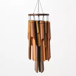 Woodstock Chimes Asli Arts Collection, Trio Wooden Chime, 25'', Wooden Wind Chimes for Outdoor, Patio, Home or Garden Decor CTRIO