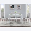 AZL1 Life Concept Dining Sets 5 Piece Wooden Dining Table Set, Kitchen Table Set with a Table and 4 Upholstered Chairs, Silver Grey, 45.5”*28.5“*30" - 2 of 4