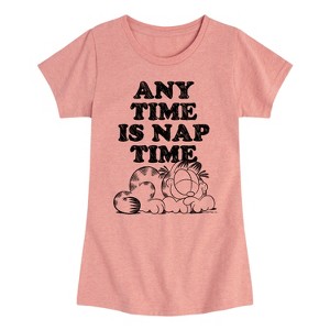 Girls' - Garfield - Nap Sketch Fitted Short Sleeve Graphic T-Shirt - 1 of 4