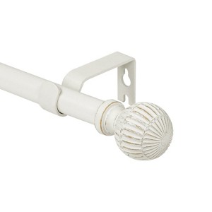 Urbanest 5/8" Single Telescoping Curtain Rod with Volle Ball Finials, 28"-120" - 1 of 4