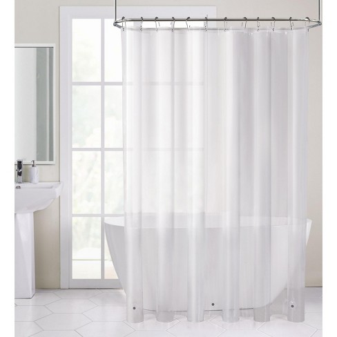 ~ Home Collection Bathroom Shower Curtain PEVA Plastic Liner WHITE~NEW~ 