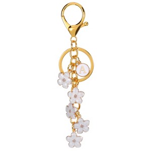 Unique Bargains  Metal Small Beautiful Personalized Flower Keychain for Handbag Purse - 1 of 4