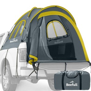 Waterproof Truck Bed Tent for 5.5-6.0ft Beds - Spacious 2-Person Double Layer Camping Tent with Rainfly, Yellow & Gray - 1 of 4