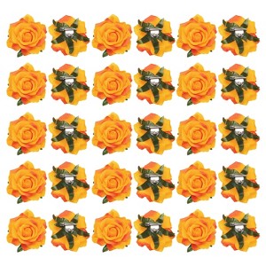 Unique Bargains Soft Fabric Weddings Party Women Rose Flower Hair Clips 30 Pcs - 1 of 4