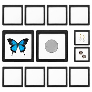 Unique Bargains Transparent PE 3D Floating Display Stand Holder Jewelry Storage Box 12 Pcs - 1 of 3