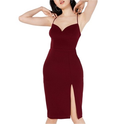 Bee Darlin Womens Crisscross Back Cocktail Dress, Red, 5/6