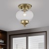 Livex Lighting Harbor 1 - Light Flush Mount in  Antique Brass - 4 of 4