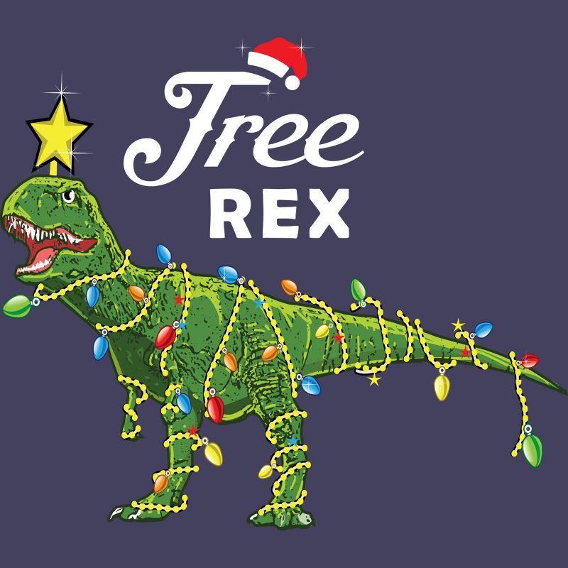 Women's Design By Humans Dinosaur Christmas Tree Rex Christmas Gift By amitsurti Racerback Tank Top, 2 of 4