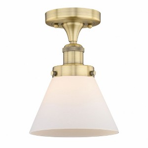 Cone - 1 Light Semi-Flush Mount In Industrial Style-9.75 Inches Tall and 7.75 Inches Wide - 1 of 1