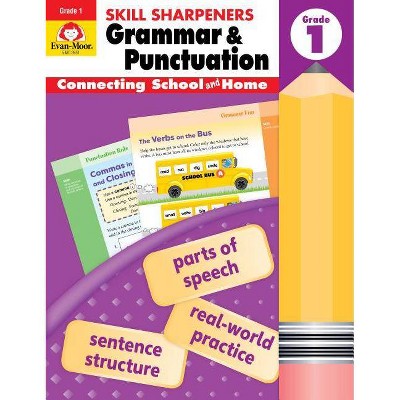 Skill Sharpeners Grammar and Punctuation, Grade 1 - by  Evan-Moor (Paperback)