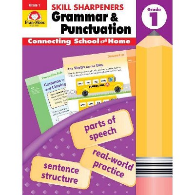 Skill Sharpeners Grammar and Punctuation, Grade 1 - by  Evan-Moor (Paperback)