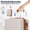 Gulches
 luggage sets 3 piece,carry-on luggage with wheels,check in luggage,28/24/20 inch luggage,tsa approved lock,hardshell suitcase,Blue ,Beige - 3 of 4