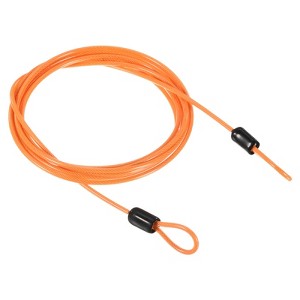Unique Bargains Security Steel Cable Coated Luggage Lock Wire Rope Double Loops - 1 of 4