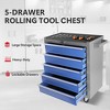 5-Drawer Rolling Tool Chest, Locking Removable Drawers Tool Cabinet with Brake Casters, Heavy-Duty Garage Toolbox Cart for Home/Factory - 4 of 4