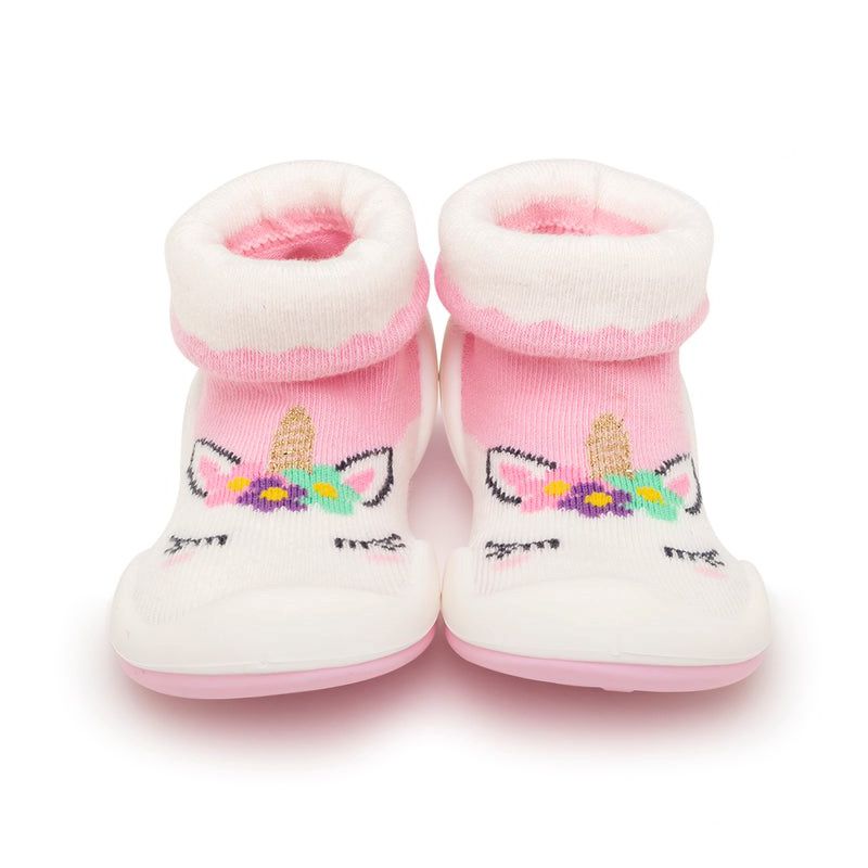 Komuello Baby Girl First Walk Sock Shoes Unicorn, 2 of 10