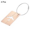 Unique Bargains Aluminium Lightweight Backpack Identifier Card Luggage Tags 4 Pcs - 3 of 4