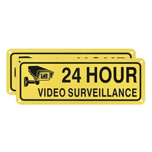 Unique Bargains Reflective UV Protected Waterproof Security Camera Sign 2 Pcs - 1 of 4
