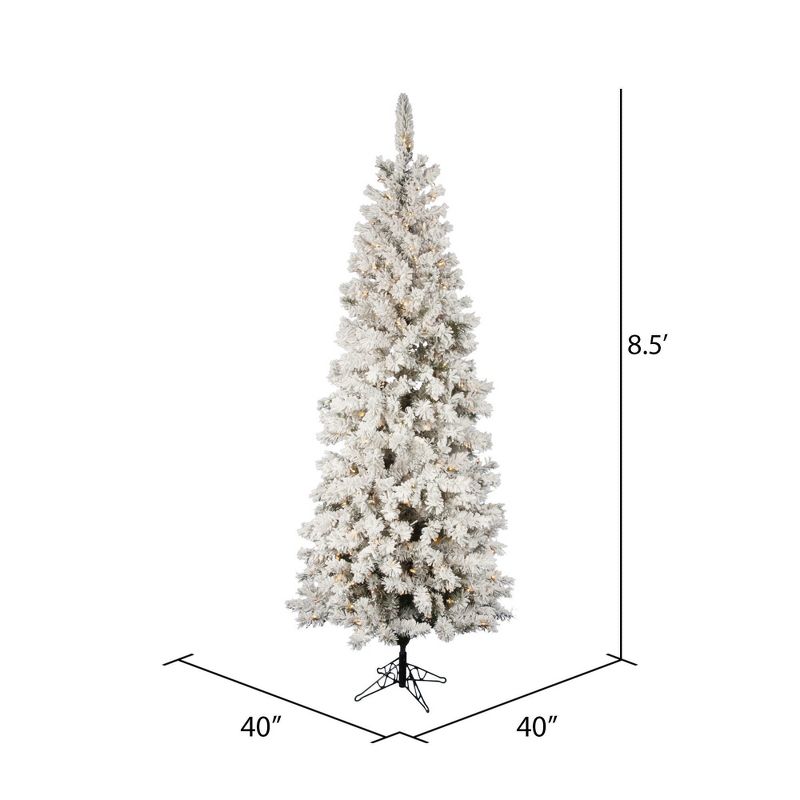 Vickerman Flocked Pacific Pencil Pine Artificial Christmas Tree, 3 of 6