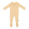 Larkspur Baby Zip Footie in Golden Sand - 2 of 3