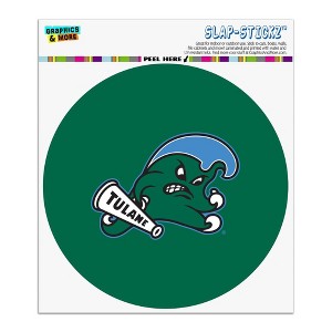 Tulane University Primary Logo Automotive Car Window Locker Circle Bumper Sticker - 1 of 4