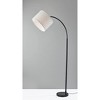 Adesso Jace Floor Lamp Black: Adjustable Arc, Overhead Reading Light, ETL Listed, Modern Design - image 2 of 4