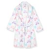 Sleep On It Girls Leopard Plush Fleece Shawl Collar Robe with Matching Fleece Slippers - 2 of 4