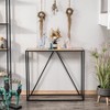 Nordlys Industrial Console Table with Wood Top Industrial Style Living Room - 2 of 4