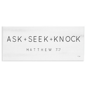 Stupell Industries Ask Seek Knock Minimal Scripture, 17" x 7" - 1 of 4