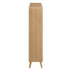 Modway Transmit 7-Shelf Bookcase – Mid-Century Modern Wood Grain Bookshelf with Open Shelves and Slatted Back - 4 of 4