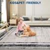 Washable Modern Bordered Rug Non Slip Low Pile Rug Soft Throw Floor Cover Foldable Indoor Carpet for Living Room Bedroom Playroom Nursery - 4 of 4