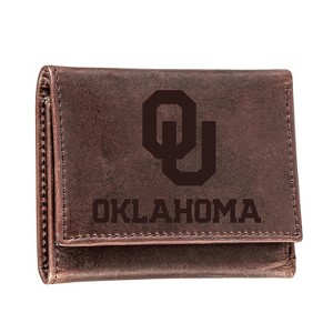 Evergreen NCAA Oklahoma Sooners Brown Leather Trifold Wallet Officially Licensed with Gift Box - 1 of 1